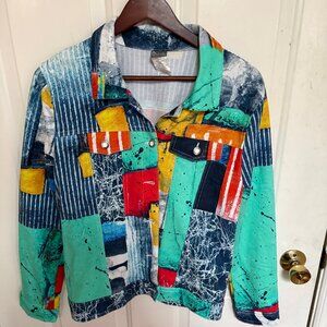 Dolcezza "Simply Art" Abstract Patchwork Jacket